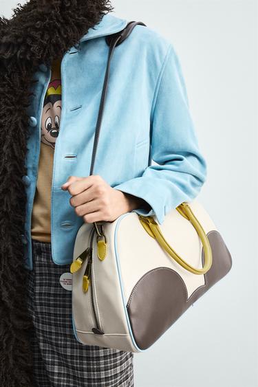 Zara HARRY LAMBERT FOR ZARA X DISNEY 真皮單肩包 - 骨白色