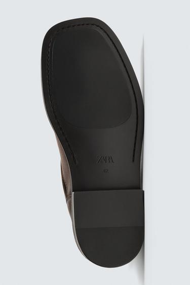 BOTTES EN CUIR À BOUCLES ÉDITION LIMITÉE - Marron de Zara - Image 6