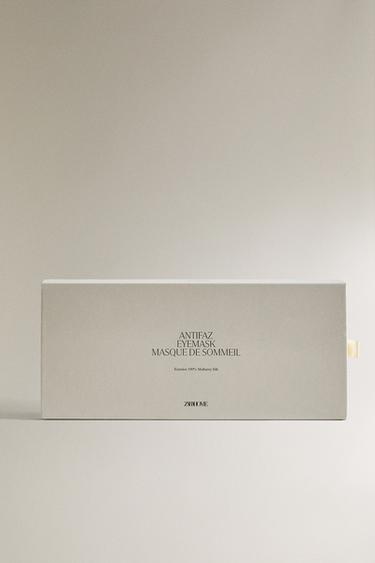 MAXI MULBERRY SILK EYE MASK - Oyster-white by Zara - Image 3