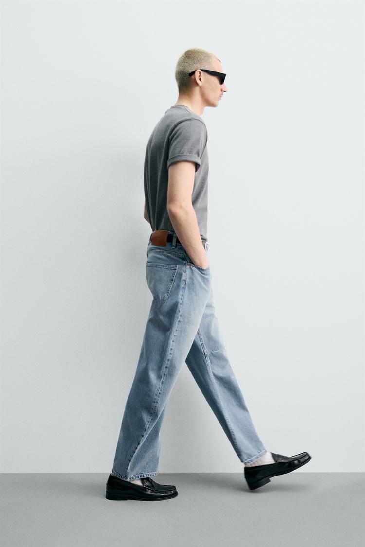ZARA RELAXED BARREL FIT JEANS