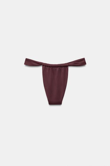 SLIDING BIKINI BOTTOMS - Brown by Zara - Image 2