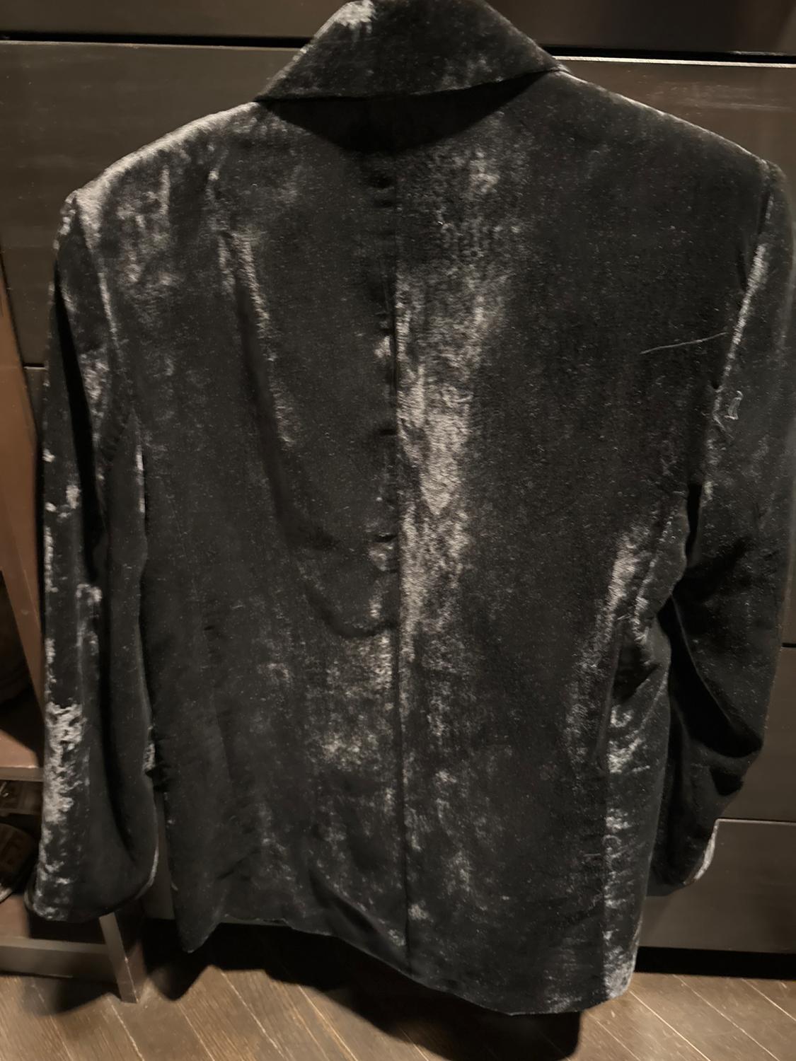 STRAIGHT CUT VELVET BLAZER - Image 2