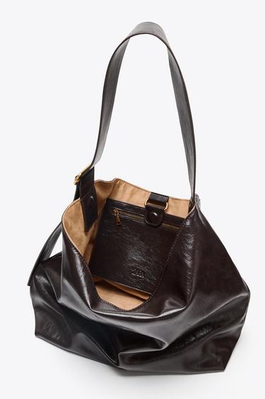 SAC MAXI SHOPPER - Marron de Zara - Image 3