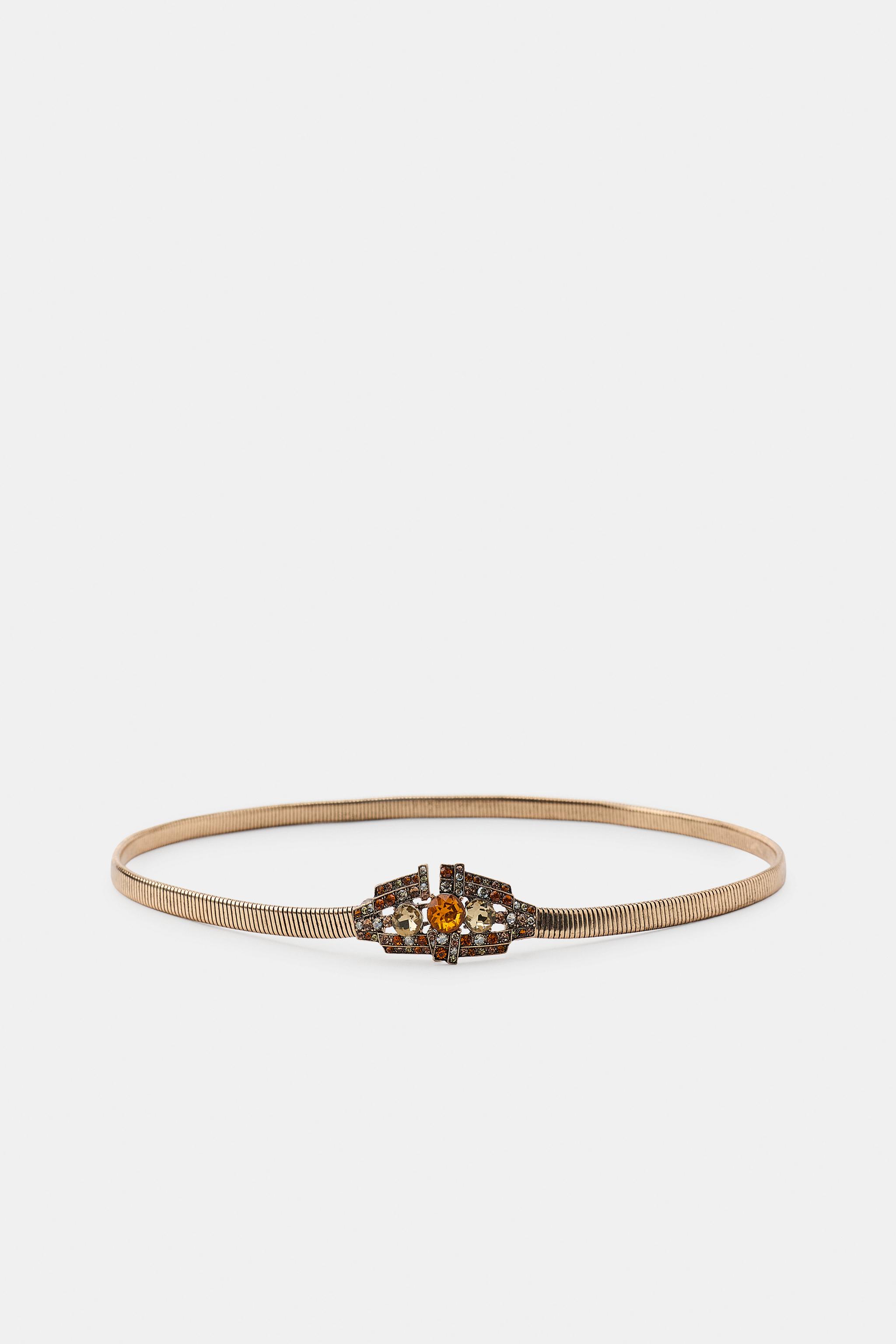 Женские ремни Zara JEWEL STRETCH BELT — фото 3