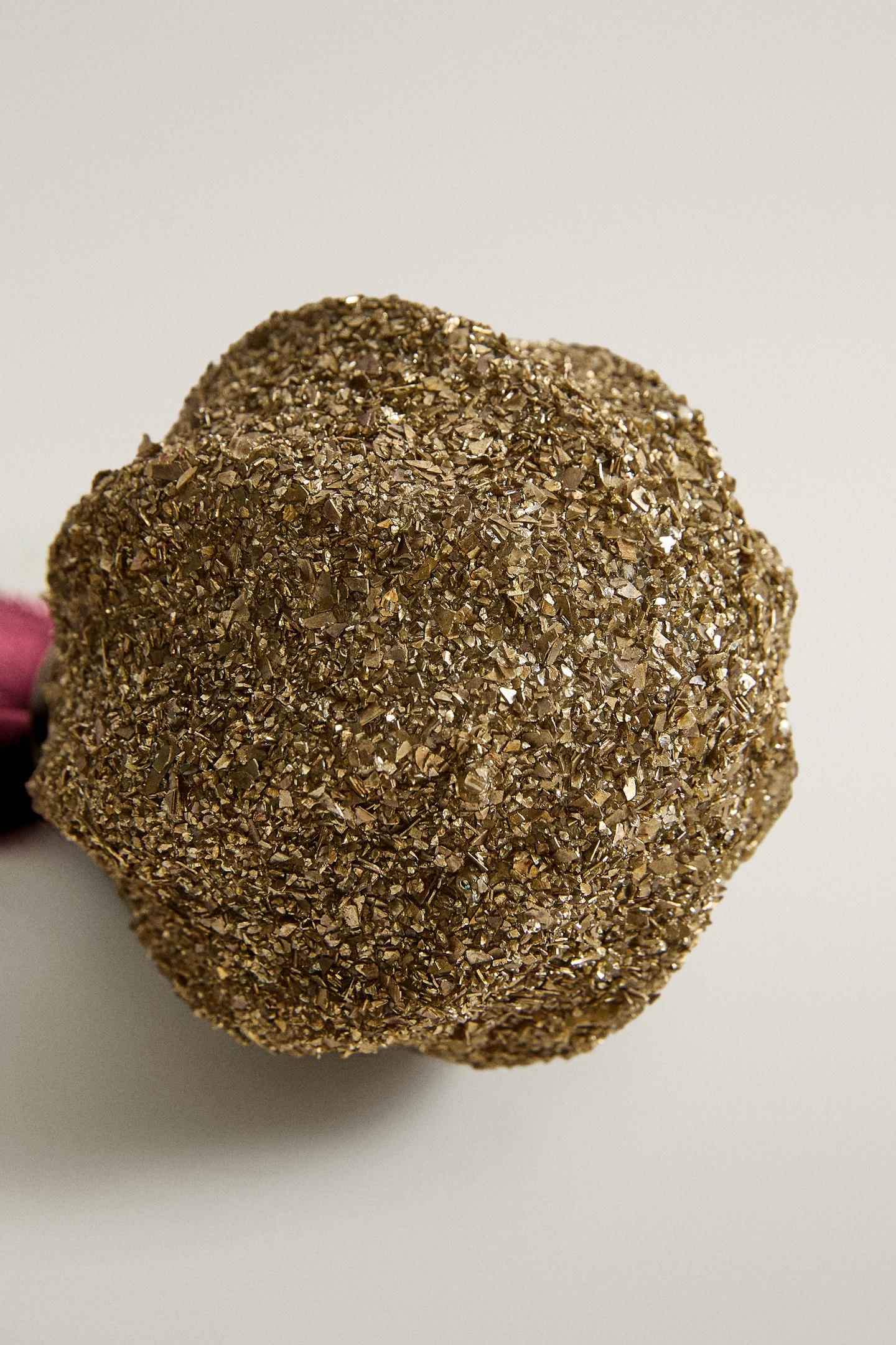 Ёлочные украшения Zara Glitter Ball Christmas Decoration, цвет: Золотой — фото 4