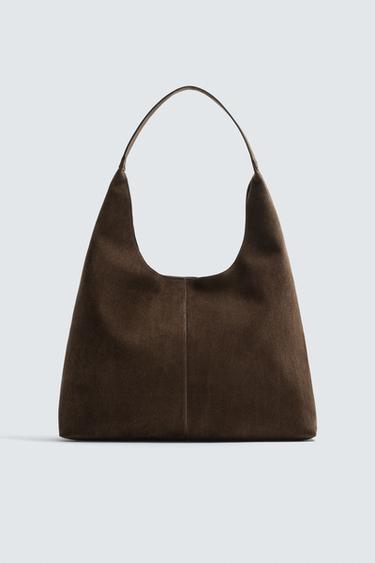 Zara 純色托特包 - 棕色