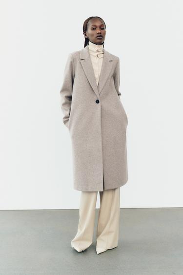 SOFT BUTTON COAT - Beige marl by Zara - Image 0