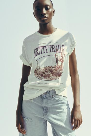 RODEO PRINT T-SHIRT - Oyster-white by Zara - Image 0