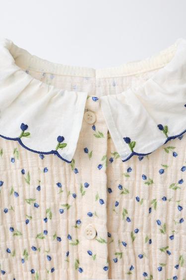 FLORAL TEXTURED SHIRT - Ecru by Zara