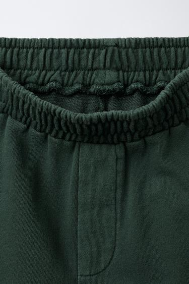 ENSEMBLE T-SHIRT ET PANTALON DE JOGGING DÉLAVÉ À INSCRIPTION - Vert de Zara - Image 5