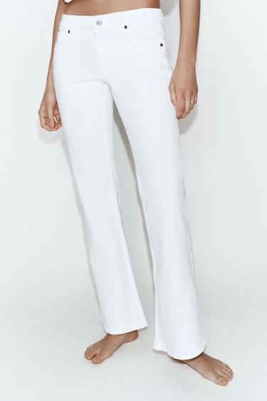 TRF BOOTCUT LOW-RISE JEANS - White by Zara