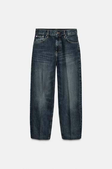 ZW COLLECTION MID-WAIST JEANS - Blue by Zara