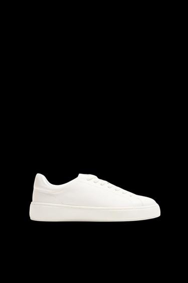 LEDERSNEAKER MIT VOLUMEN - Weiß von Zara - Bild 0