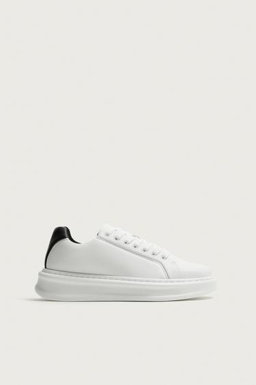 Zara HEEL DETAIL SNEAKERS - White