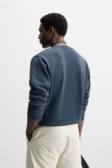 SOFT WASHED SWEATSHIRT - Blue by Zara - Image 2