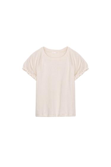 VOLUMINOUS RUSTIC T-SHIRT - Oyster-white by Zara