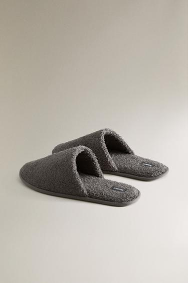 TERRY BATHROOM SLIPPERS - Dark Grey by Zara - Image 3