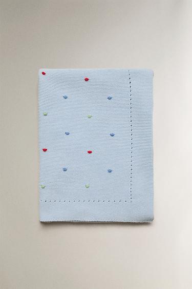 KIDS' POLKA DOT BLANKET - Multicoloured by Zara - Image 3