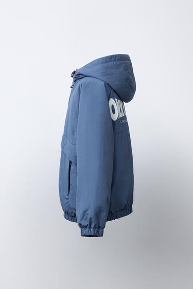 WATER-REPELLENT POUCH POCKET RAINCOAT - Indigo by Zara - Image 2