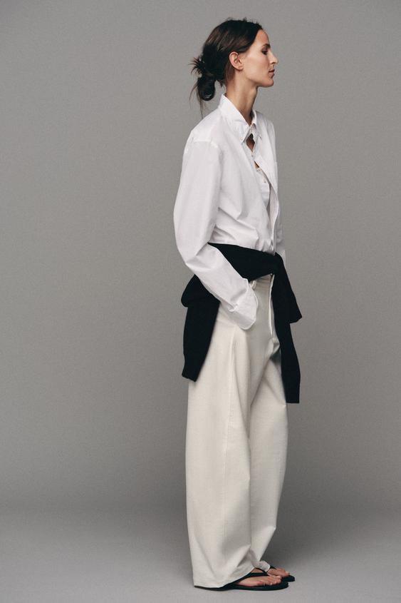 BARREL TROUSERS - Ecru by Zara - Image 4