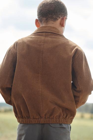 CORDUROY BOMBER JACKET LIMITED EDITION - Brown by Zara - Image 1