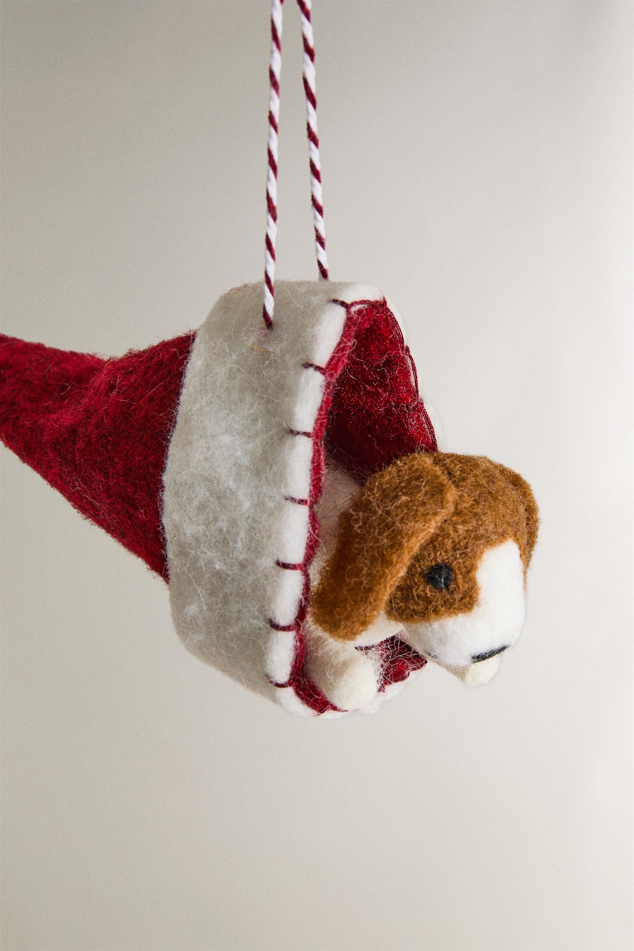FELT DOG CHRISTMAS TREE ORNAMENT
