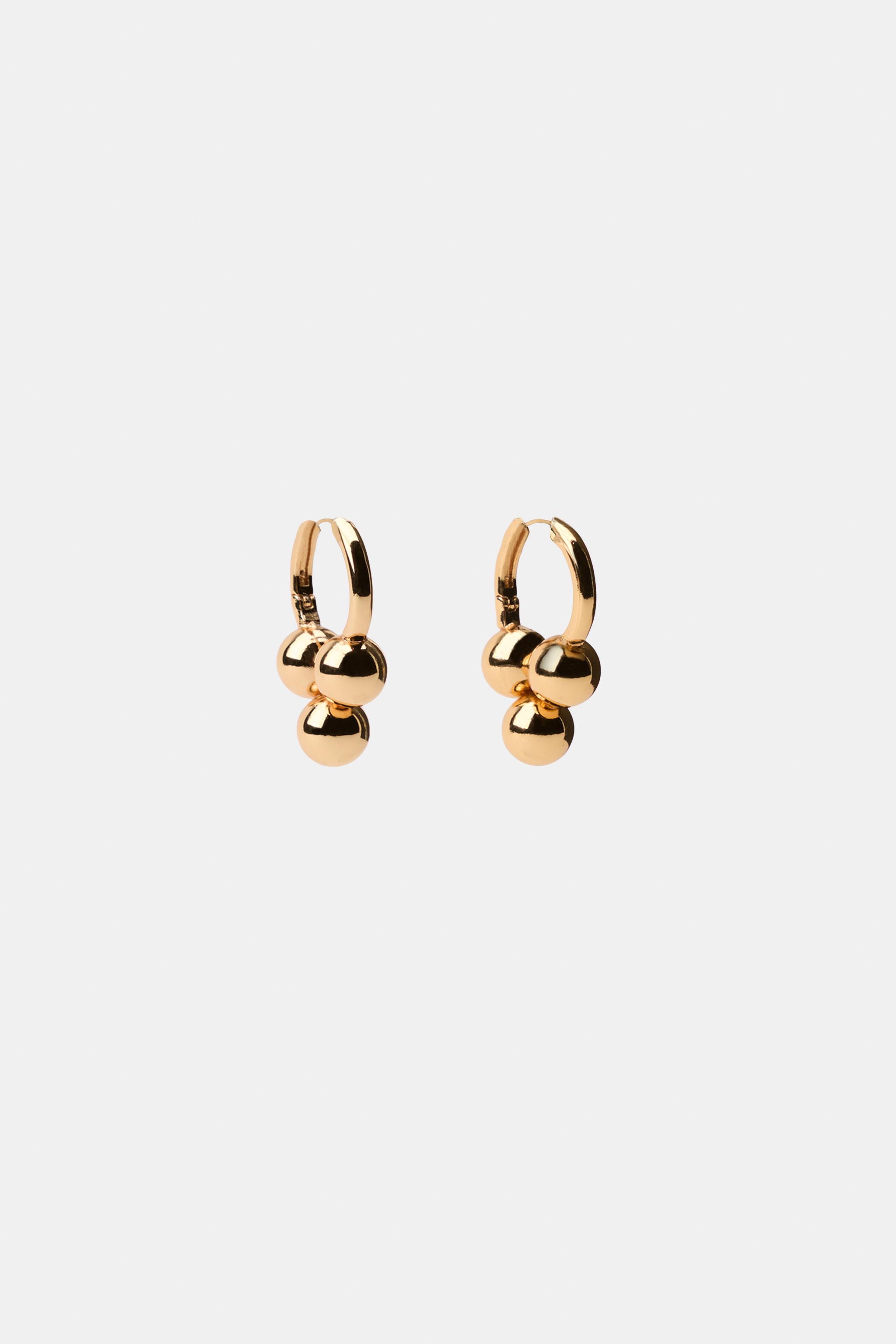 BOUCLES D'OREILLES CRÉOLES À BOULES