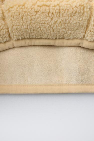 SWEAT EFFET MOUTON ZIPPÉ - Jaune de Zara - Image 8