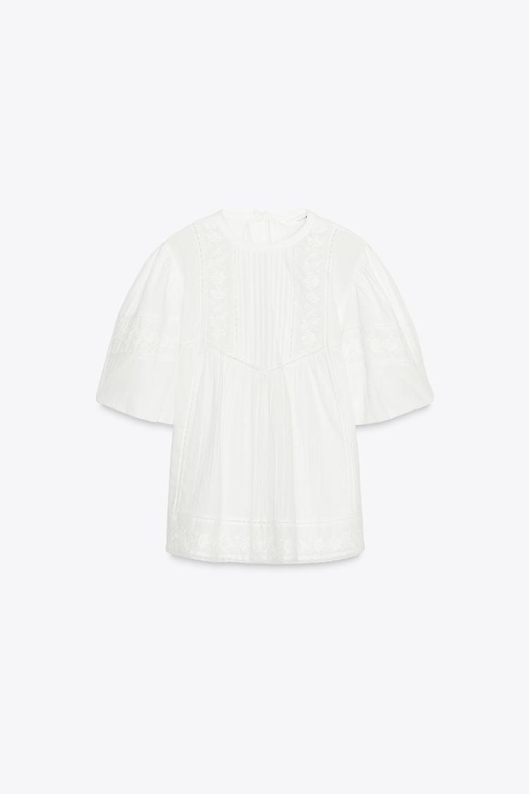 ZW COLLECTION EMBROIDERED ROMANTIC BLOUSE