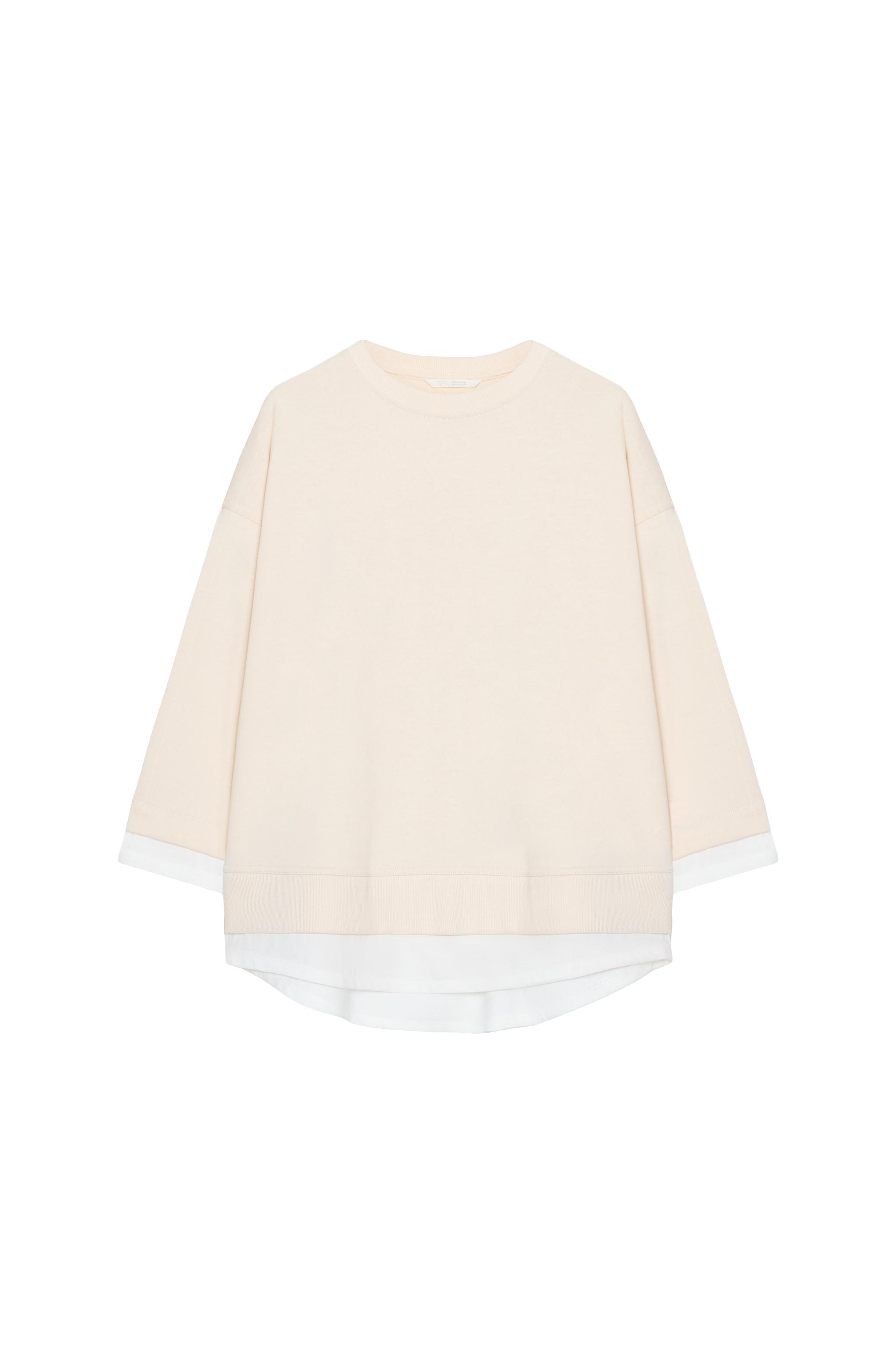 LONG SLEEVE CONTRAST SWEATSHIRT