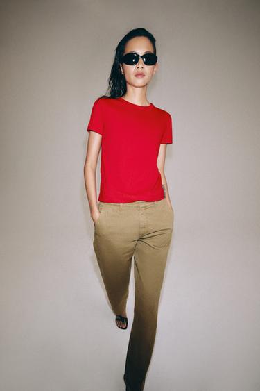 PANTALON CHINO ZW COLLECTION - Kaki de Zara - Image 3