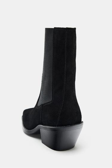 BOTTINES À TALONS BLOCS - Noir de Zara - Image 5
