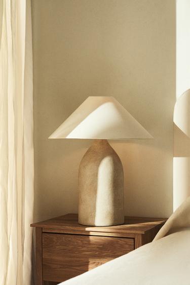 LARGE CERAMIC TABLE LAMP - Ecru by Zara - Image 5