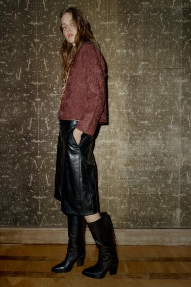 SHORT LONG EN MATIÈRE SYNTHÉTIQUE - Noir de Zara - Image 2