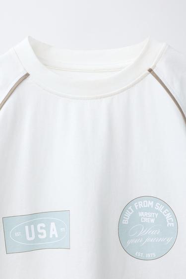 RAGLAN SLEEVE JOGGING T-SHIRT - White by Zara - Image 2