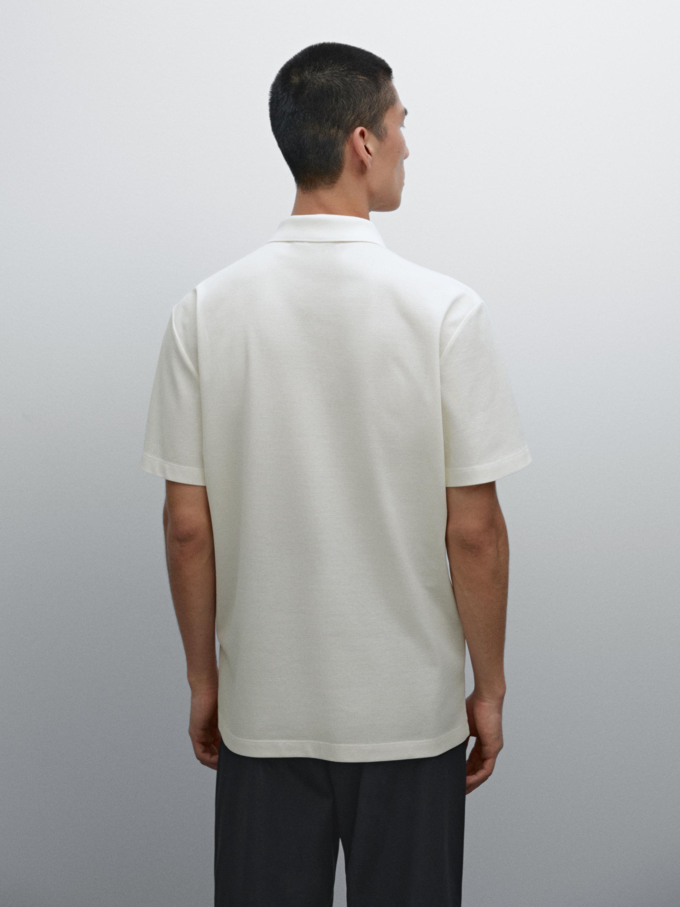 Polo micro-texturé 100 % coton