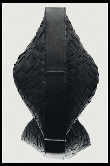 Medium braided Nappa leather bag — Black 1