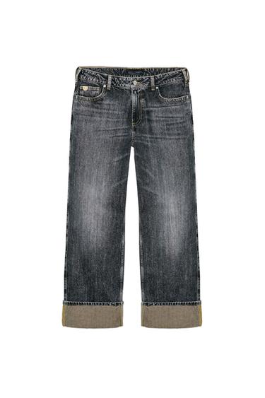 TEXANS Z1975 STRAIGHT AMB GIRA ALS BAIXOS - Negre de Zara