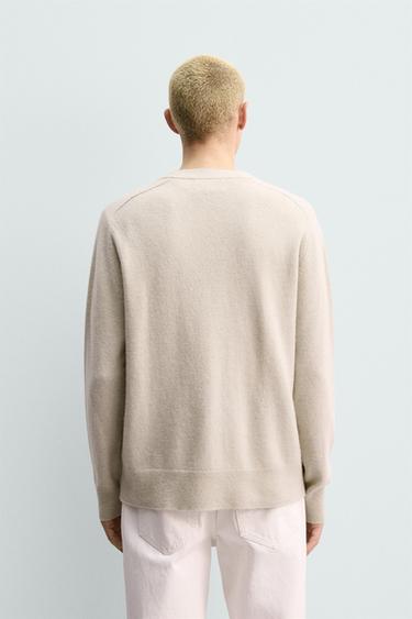 WOOL - ALPACA ORIGINS CARDIGAN - Ecru by Zara - Image 2