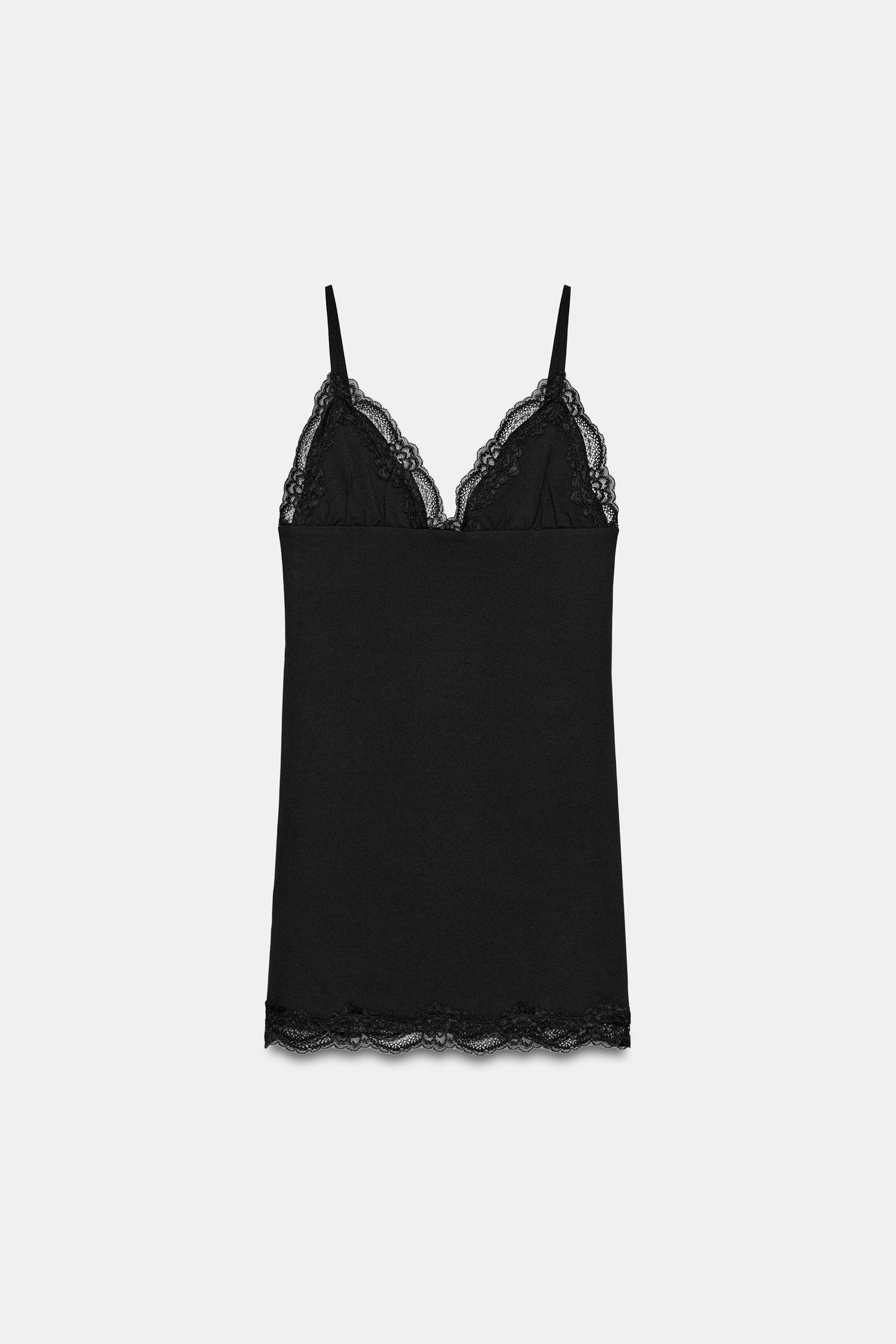 LACE STRAP MINI DRESS