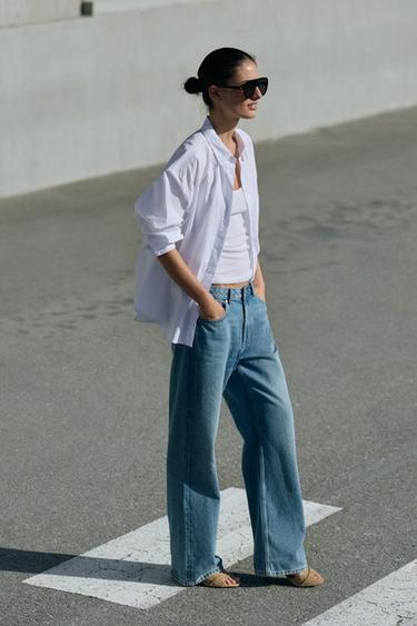 SANDALIA TACÓN PIEL - Marrón Arena de Zara - Imagen 0