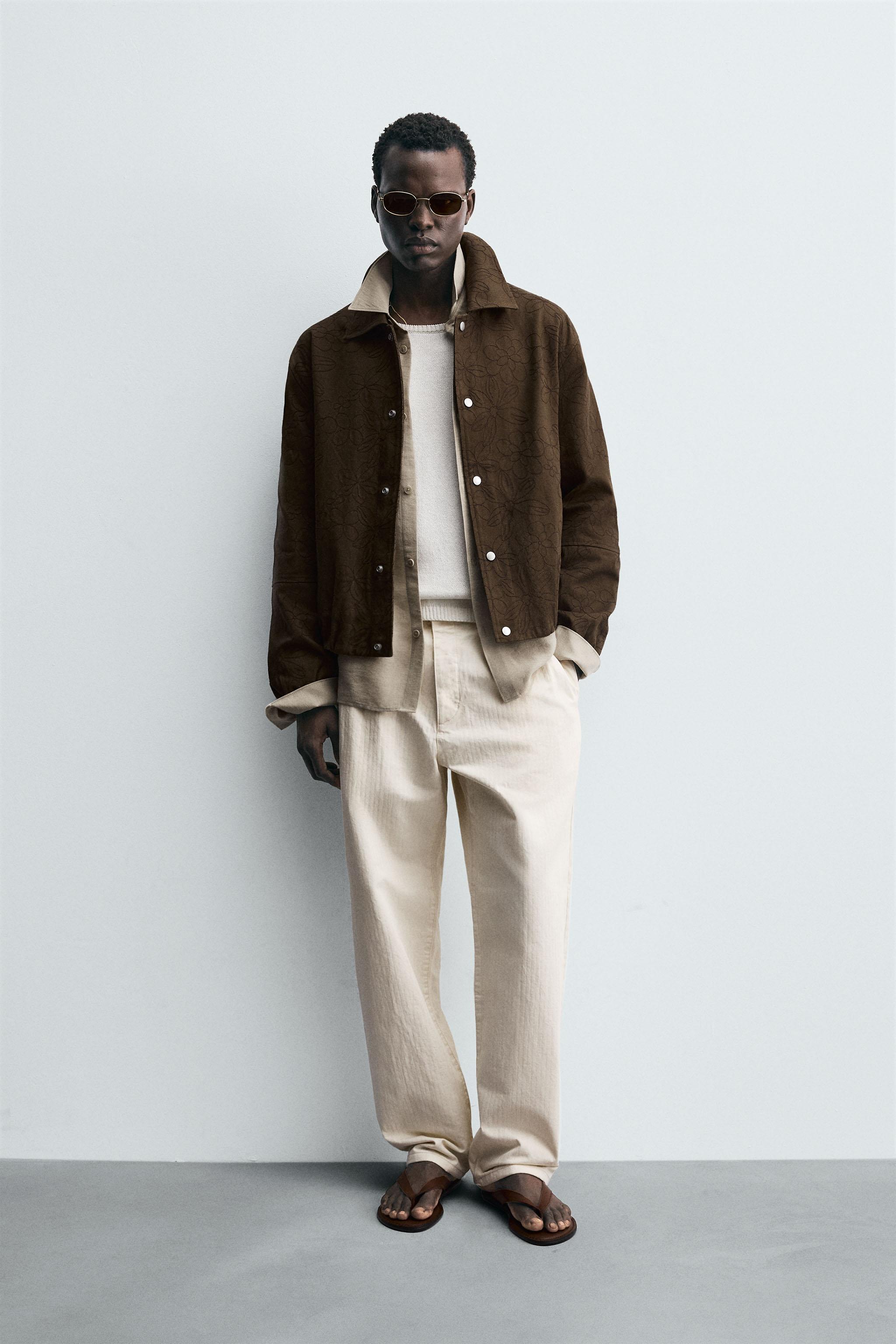FLORAL JACQUARD JACKET - Chocolate | ZARA United States