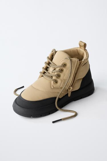 BOTTES MATELASSÉES DÉPERLANTES - Marron sable de Zara - Image 2