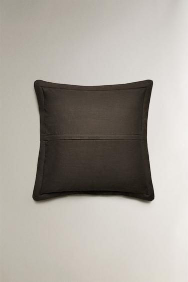 COTTON AND CASHMERE CUSHION COVER - Dark grey by Zara - Image 2
