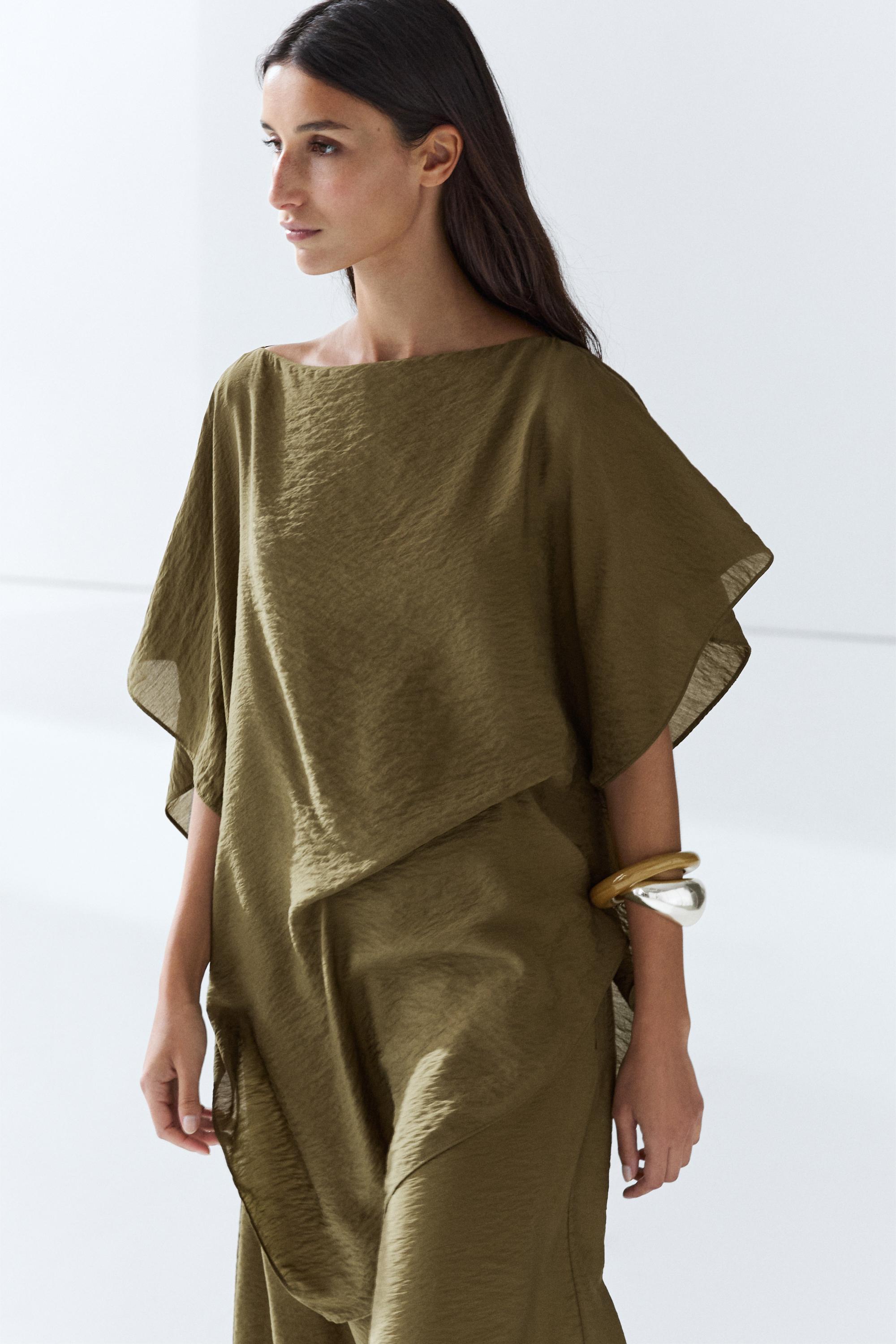 Top fluide style cape total look