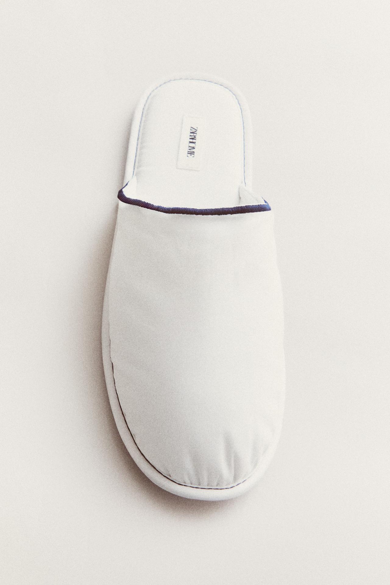 SCALLOPED MULE SLIPPERS — White