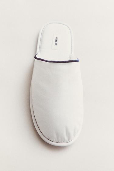 SCALLOPED MULE SLIPPERS — White 1
