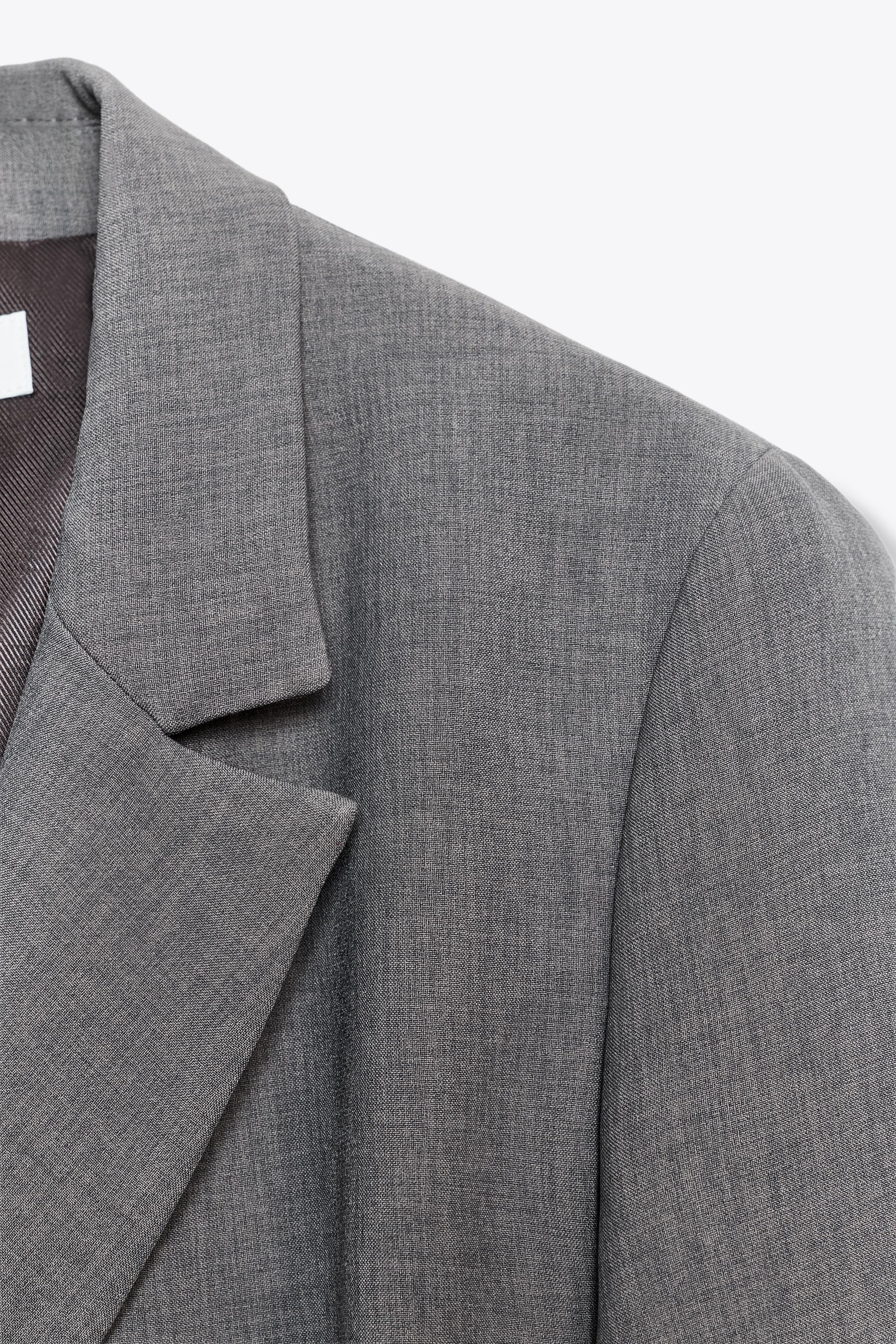 肩パッド入りベルト付きブレザー - モールグレー | ZARA Japan / 日本