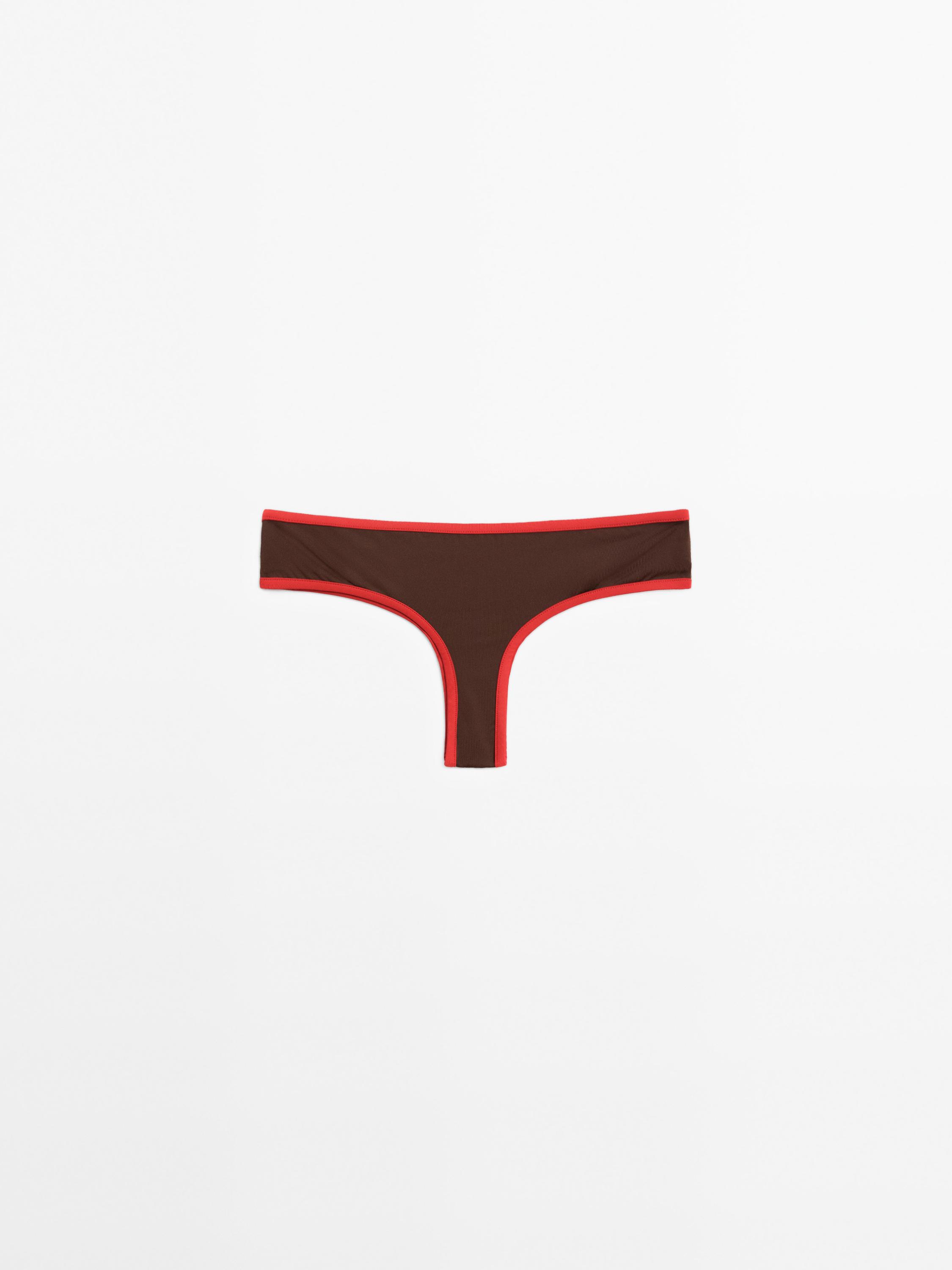 Bas de bikini contrastant