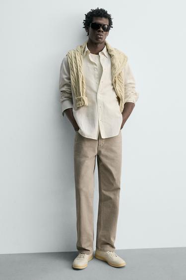 BASKET EN CUIR STYLE RÉTRO - Blanc de Zara - Image 1